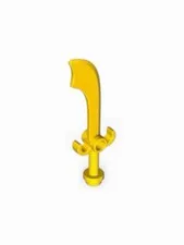 Lego Minifigure, Minifigure, Weapon Sword, Scimitar Yellow