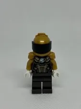 Lego City Space Exploration Astronaut Minifigure Dark Gray And Gold new Retired.