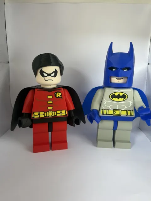 LEGO Batman & Robin Minifigures Lot of 2 Superheroes Plastic
