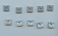 LEGO x 10 Light Bluish Gray Hinge Plate 2 x 2 Locking with 1 Finger on Top 92582