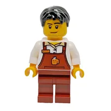 LEGO Minifigure Christmas Train Ride Barista hol098