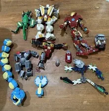 LEGO Mixed Marvel Iron Man Mech Robot Builds Parts Lot Incomplete As Is