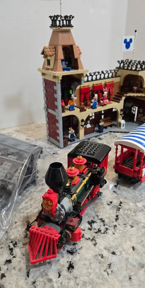 LEGO 71044 Disney Train and Station, Complete, Pre-Owned, No Box, With Mini Figs