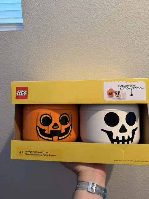 LEGO Storage Head Small Halloween Edition 2-Pack Pumpkin & Skull Orange/White 4+