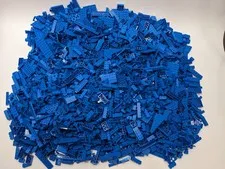 10 lbs Blue LEGO Bulk Lot – Genuine Cleaned Sanitized Bricks Plates Mixed Parts
