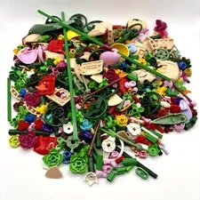 LEGO Botanical Flower Parts Lot 1 lb Bulk Stems Petals Leaves MOC Bouquet