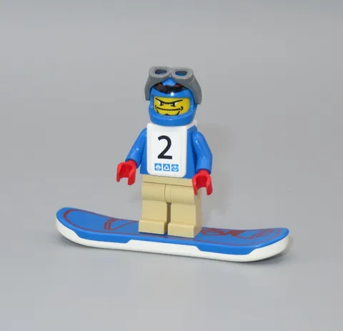 LEGO # 2 Sports Snowboarder Gravity Games snowboard minifigure 3538 Cross race