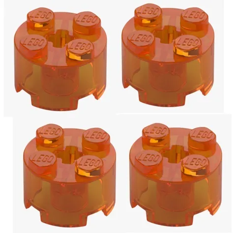 LEGO ® 4x round brick 2x2 transparent orange 39223 6514283 new spare parts