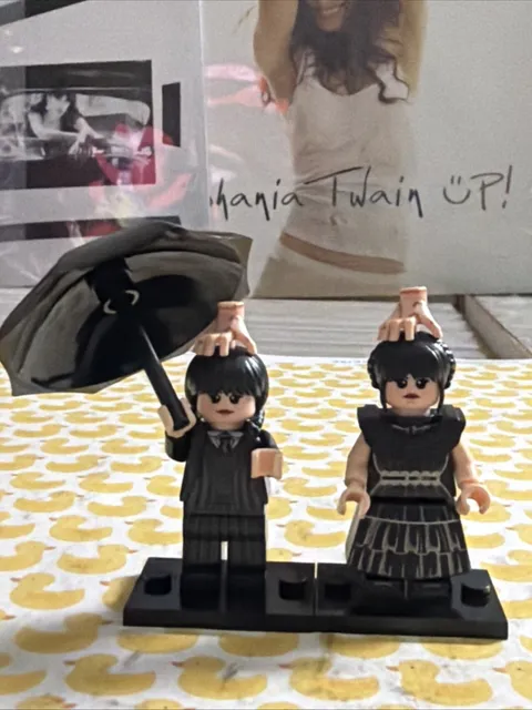 WEDNESDAY ADDAMS LEGO MINIFIG FIGURE LOT jenna ortega christina ricci umbrella