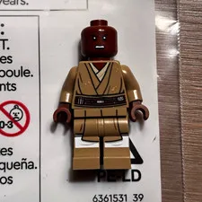LEGO Plastic Minifigure Figure Tan Robe Brown Head Angry Face