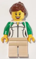 LEGO: Train Passenger Female White Green (trn250)