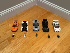 LEGO Speed Champions 5-Car Lot w/ Minifigures 99% complete.