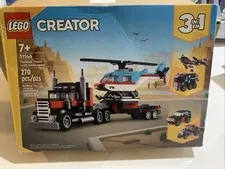 lego creator 3 in 1 Flatbed Truck With Helicopter - New In Box