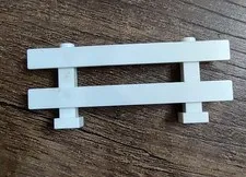 1990s LEGO White  Fence 1 x 8 x 2 2/3 Classic Town Paradisa 6552 6418 6404 #6079