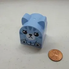 Lego Duplo BLUE GRUMPY CAT HAPPY KITTEN BODY ANIMAL on BLOCK Specialty Printed