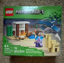 LEGO Minecraft 21251 Steve's Desert Expedition 75-Piece Set Ages 6+