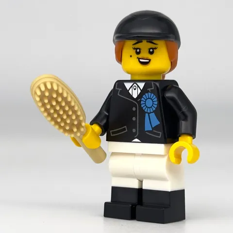 LEGO Equestrian Minifigure w/ Brush BAM June 2026 Jockey Horse Sports - NEW