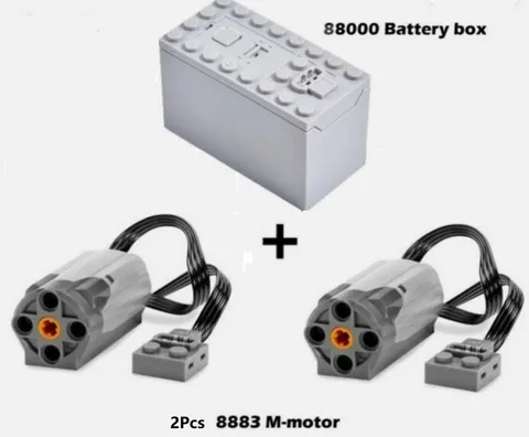 88000 Battery Box + 2pcs 8883 M-motor Electric Train  parts