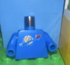 LEGO Blue old class spacemen Torso w/ Yellow/White Space Logo Print