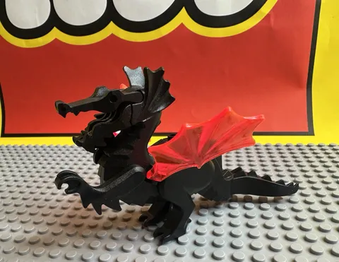 LEGO Castle Black Classic Dragon Animal 6129c04 From Sets 6007, 6097, 6047, 4818
