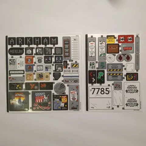 NO BRICKS! LEGO 76300 Arkham Asylum - Both Sticker Sheets - Genuine -NEW