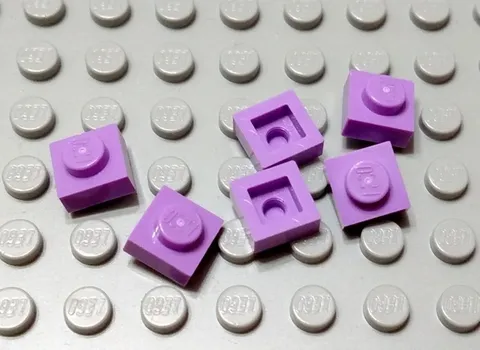 New LEGO Lot of 6 Medium Lavender 1x1 Plates Girls Friends Parts and Pieces