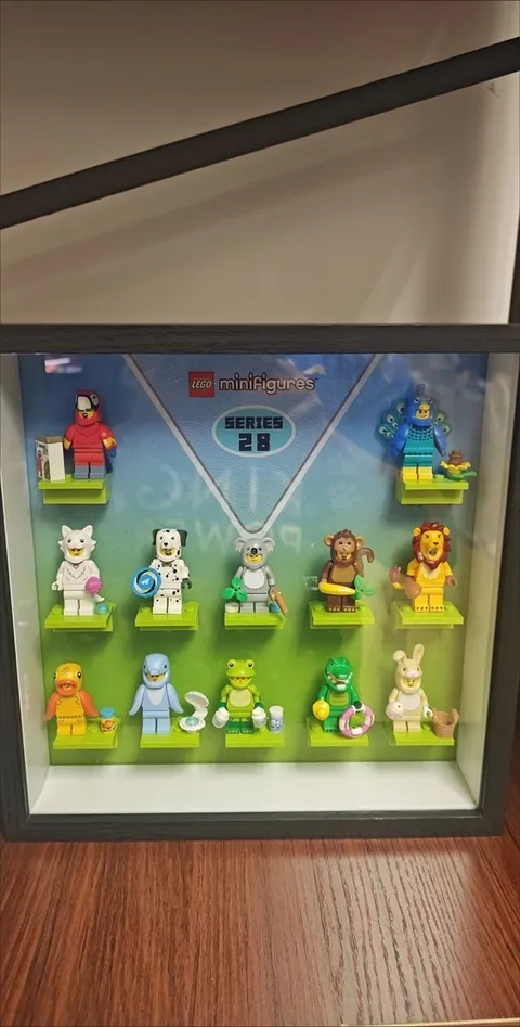 LEGO 71051 Series 28 Minifigures Display Frame Particle Board＆Acrylic Lid 27cm