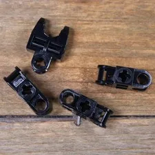 LEGO Black Technic Axle Connector 2x3 Ball Joint Socket - Open Side Qty 4