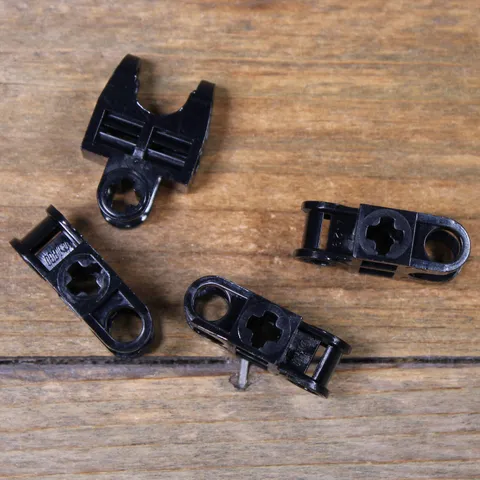 LEGO Black Technic Axle Connector 2x3 Ball Joint Socket - Open Side Qty 4