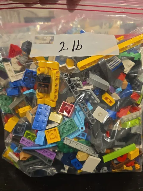 Genuine LEGO Mixed Parts Lot 2 lbs Bulk Bricks Plates Windows Specialty...