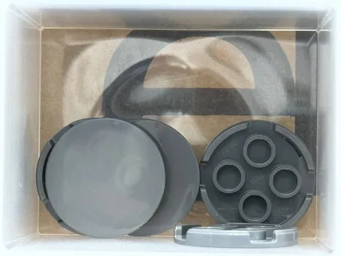 LEGO Parts - Dark Bluish Gray Tile, Round 3 x 3 - No 67095 - QTY 5