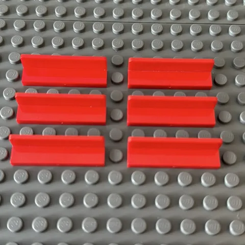 Lego Lot Red Panel 1x4 43337 (lot of 6)