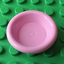 LEGO Dish/Bowl Piece Pink Plastic 1 Piece 1 Part Single Part L0515