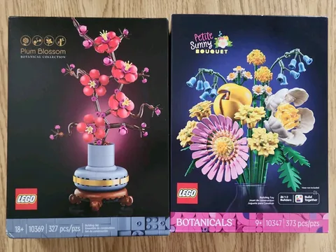 Lego Sets x2 Botanical Collection Petite Sunny Bouquet 10347 Plum Blossom 10369