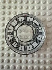 LEGO Dish 6x6 Radar Asymmetrical Clock Face with Roman Numerals 44375bpb11