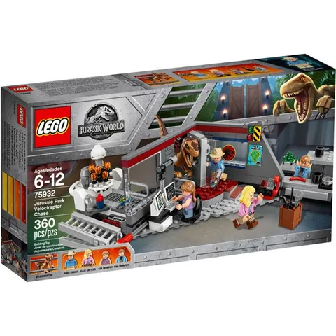 LEGO Jurassic World 75932 Raptor Chase Building Set Dinosaur Escape