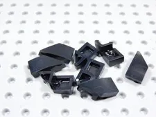 LEGO Lot of 8 Black 2x1 Curved Wedge Slopes Bricks LEFT AND RIGHT BH