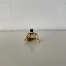 LEGO Star Wars - Minifig, Torso Closed Shirt, Brown Belt & Flesh Hands - Tan