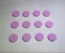 Lego Lot Of 12 Light Purple / Pink 2x2 Round Flat Tiles Tile City Part