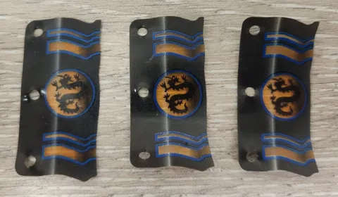 Lego 22185 x73 Plastic Flag 3 x 6 Ninja Pattern Black Part Piece Lot Of 3