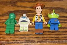 LEGO Toy Story Minifigure Lot Buzz, Woody, Alien and Army Man Incomplete