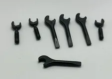 Lego 6426c 11402c Minifigure Black Various Tools lot qty 7