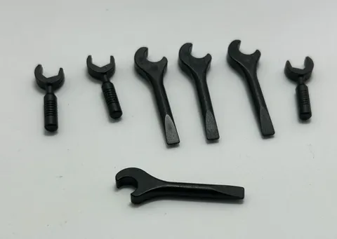 Lego 6426c 11402c Minifigure Black Various Tools lot qty 7