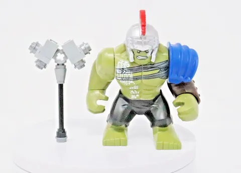 Lego Minifigure Hulk Ragnarok Giant Black Pants Helmet W/ 1 Weapon sh413 76088