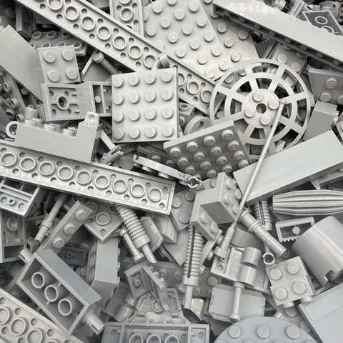 Lego Lot By Color Light Bluish Gray 1/2 LB Pound 200 Pieces Sorted Bulk SAVE