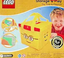 LEGO Head ZipBin Toy Tote and Playmat 2010 NEW IN BOX