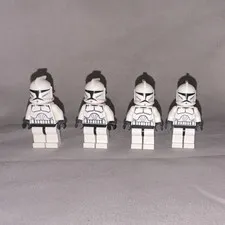 LEGO Star Wars Clone Trooper Minifigures Lot of 4 w/ Blasters Weapons