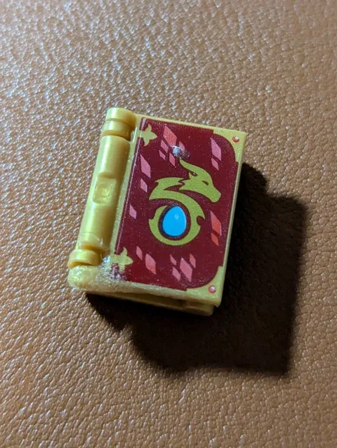 LEGO - Minifig, Utensil Book Cover with Dragon Egg Pattern - Pearl Gold