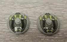 Lego 3960px3 Old Light Gray Dish 4 x 4 Inverted Radar with Solid Stud Lot Of 2