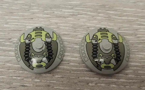 Lego 3960px3 Old Light Gray Dish 4 x 4 Inverted Radar with Solid Stud Lot Of 2